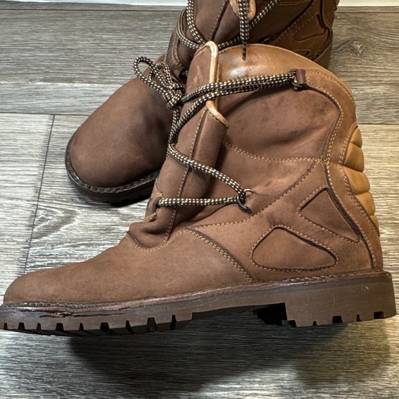 Davos camping Men's Brown Boots size 44 made in Italy (s121) - Picture 4 of 11